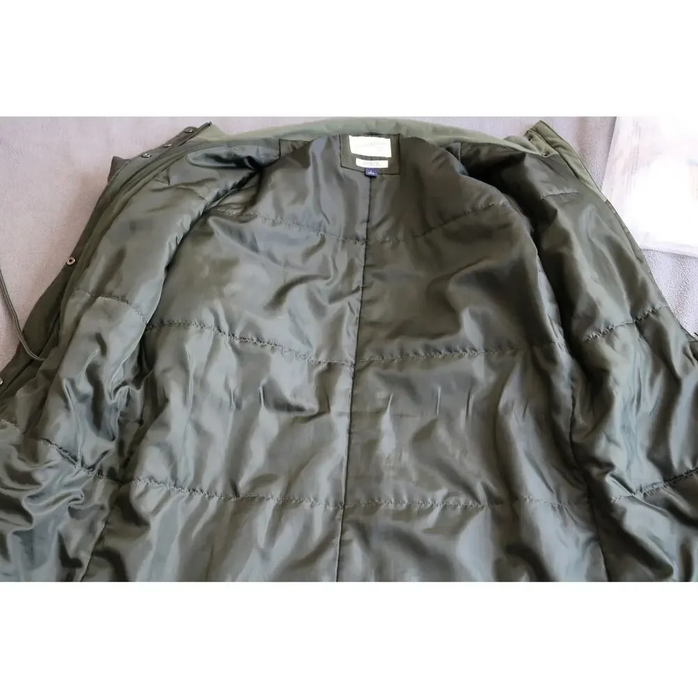 UNIVERSAL THREAD Winter Coat Women Large Green Chunky Cinched Waist Drawstring - Picture 5 of 16